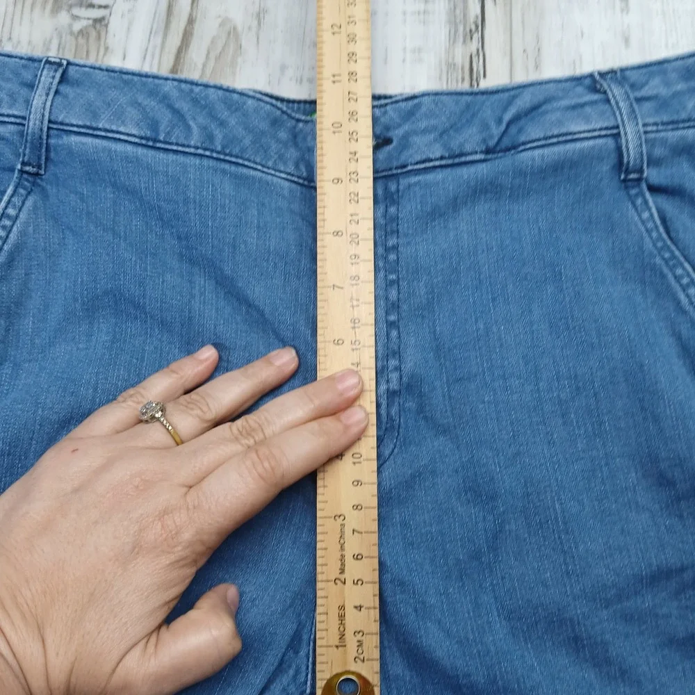 United‎ Colors of Benetton Sophia Wide Leg Jeans Medium Wash Blue Womens Size 8